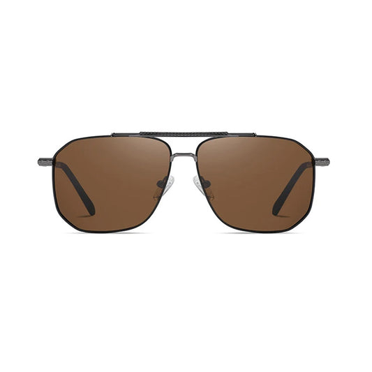 Óculos de Sol Homem Techsuit 8538, Polarizados, Proteção UV, Cinza Castanho