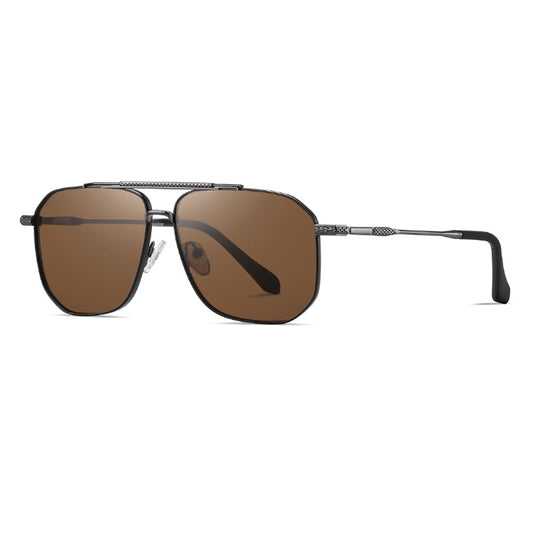 Óculos de Sol Homem Techsuit 8538, Polarizados, Proteção UV, Cinza Castanho