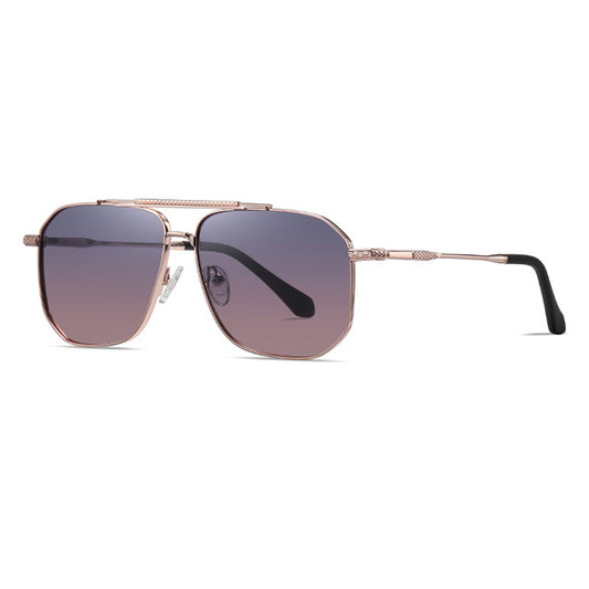 Óculos de Sol Homem Techsuit 8538, Polarizados, Proteção UV, Rosa Dourado Roxo