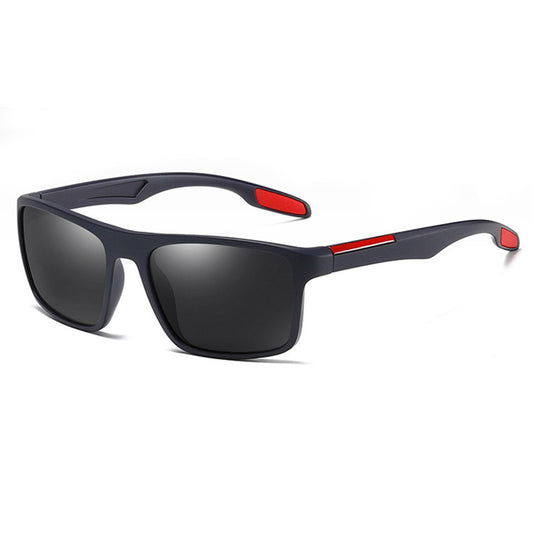 Óculos de Sol Masculinos Techsuit TR90 (MM101), Polarizados, Proteção UV, Azuis Vermelhos