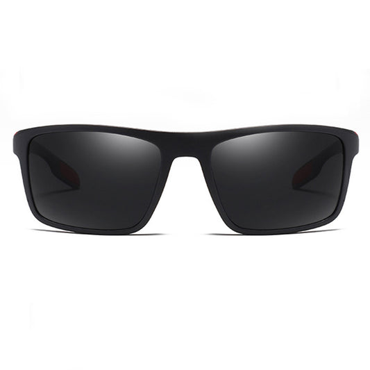 Óculos de Sol Homem Techsuit TR90 (MM101), Polarizados, Proteção UV, Preto Mate Vermelhos