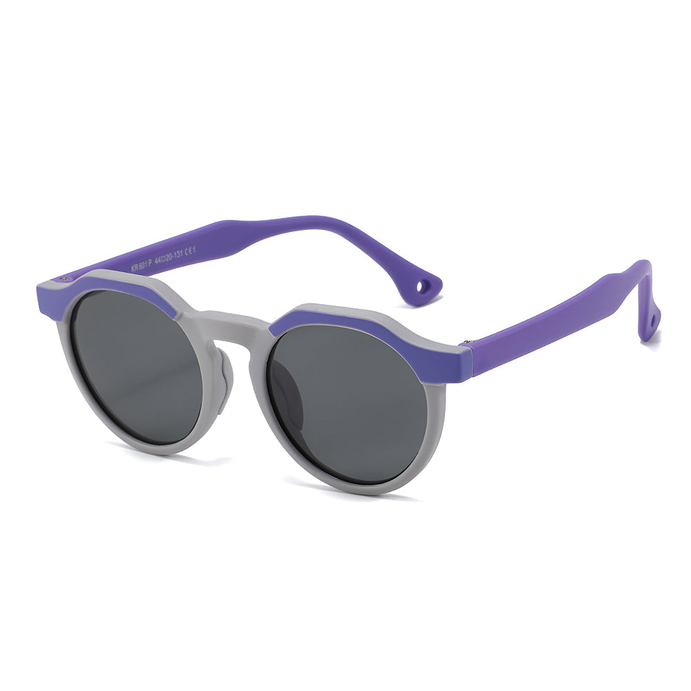 Óculos de Sol Criança Techsuit 601, Polarizados, Proteção UV, Roxo Cinzento