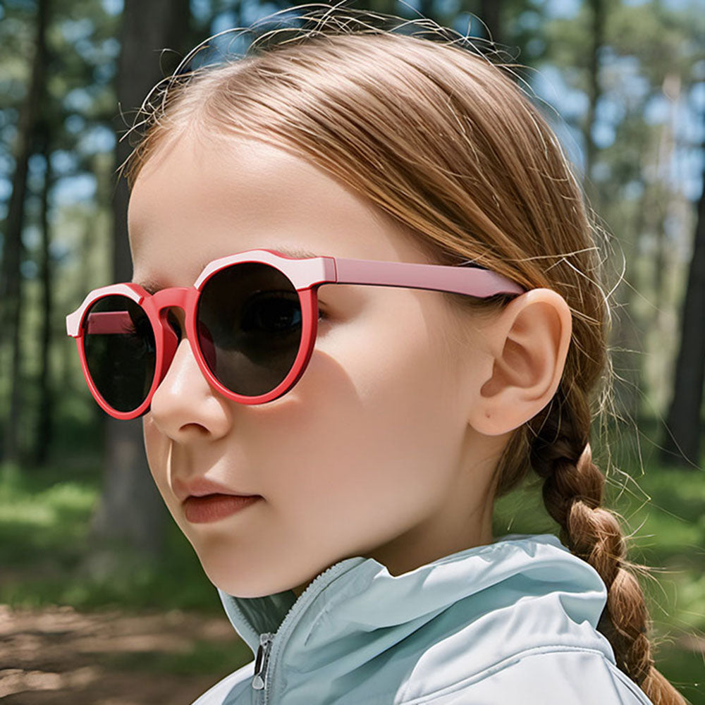 Óculos de Sol Criança Techsuit 601, Polarizados, Proteção UV, Rosa Vermelhos