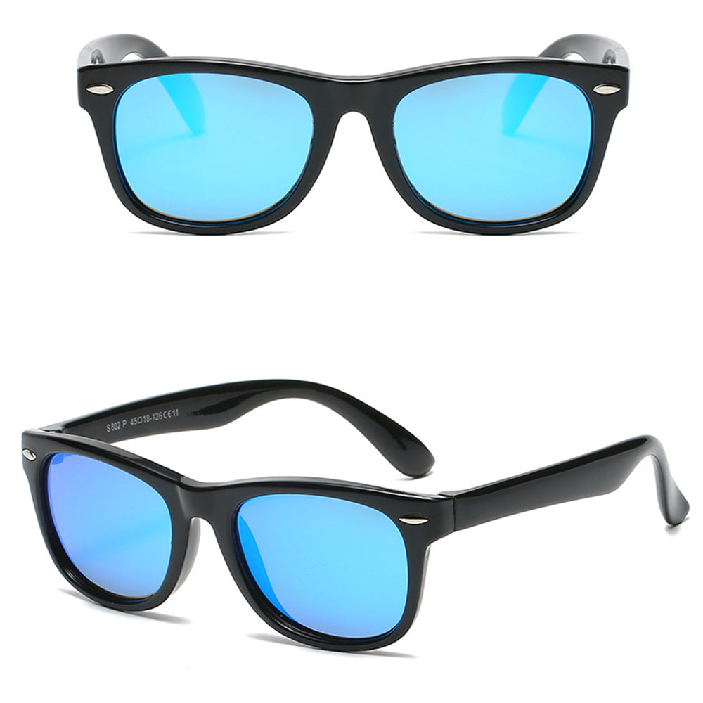 Óculos de Sol Criança Techsuit D802, Polarizados, Proteção UV, Preto Azul