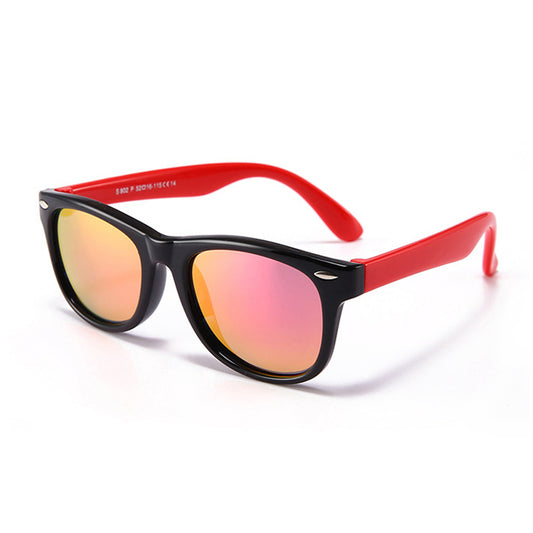 Óculos de Sol Criança Techsuit D802, Polarizados, Proteção UV, Preto Rosa