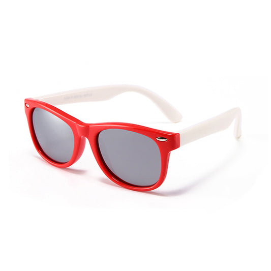 Óculos de Sol Criança Techsuit D802, Polarizados, Proteção UV, Vermelhos Brancos