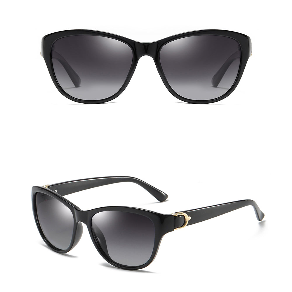 Techsuit A572 Women's Sunglasses, Polarized, UV Protection, Black Gray Gradient