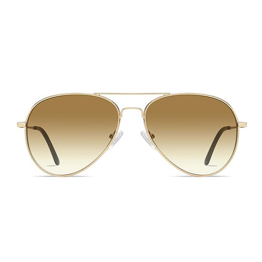 Óculos de Sol Unissexo Techsuit 3025, Proteção UV, Dourado Castanho