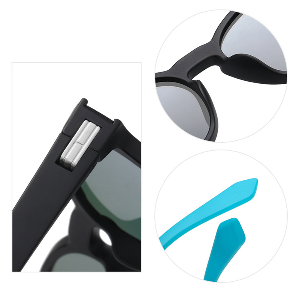 Óculos de Sol Unissexo Techsuit TR7545, Polarizados, Proteção UV, Preto Azul Verde