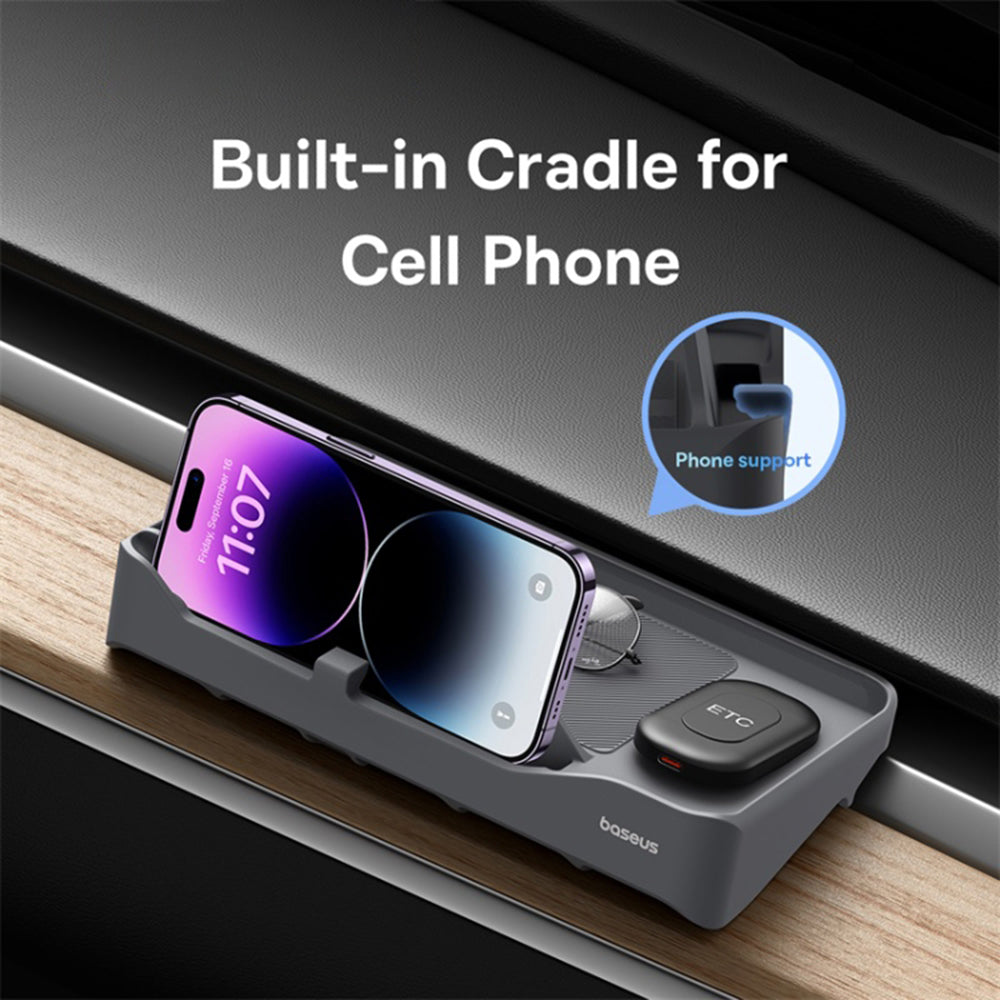 Organizador Auto com leitor de cartão ETC Baseus T-Space para carro Tesla C20251301811-00