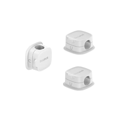 Organizador de Cabos Baseus Lite Magnético, Conjunto de 3 Peças, Branco B01331106211-00