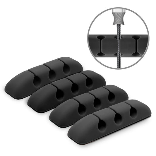 Organizador de Cabos Ringke, Conjunto de 4 peças, Preto