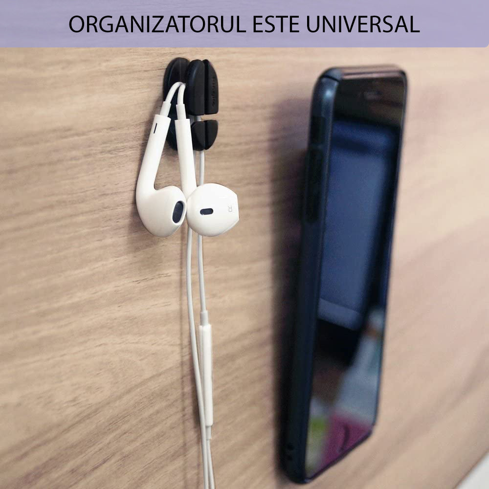 Organizador de Cabos Ringke, Conjunto de 6 peças, Preto