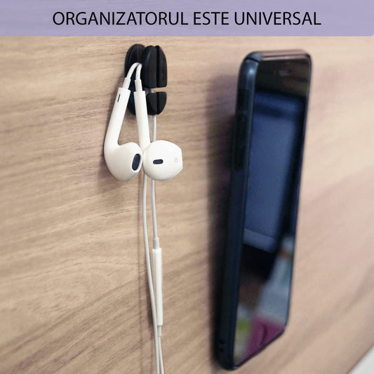 Organizador de Cabos Ringke, Conjunto de 6 peças, Preto