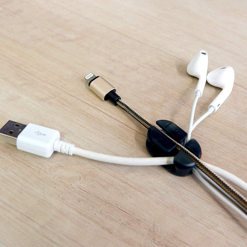 Organizador de Cabos Ringke, Conjunto de 6 peças, Preto