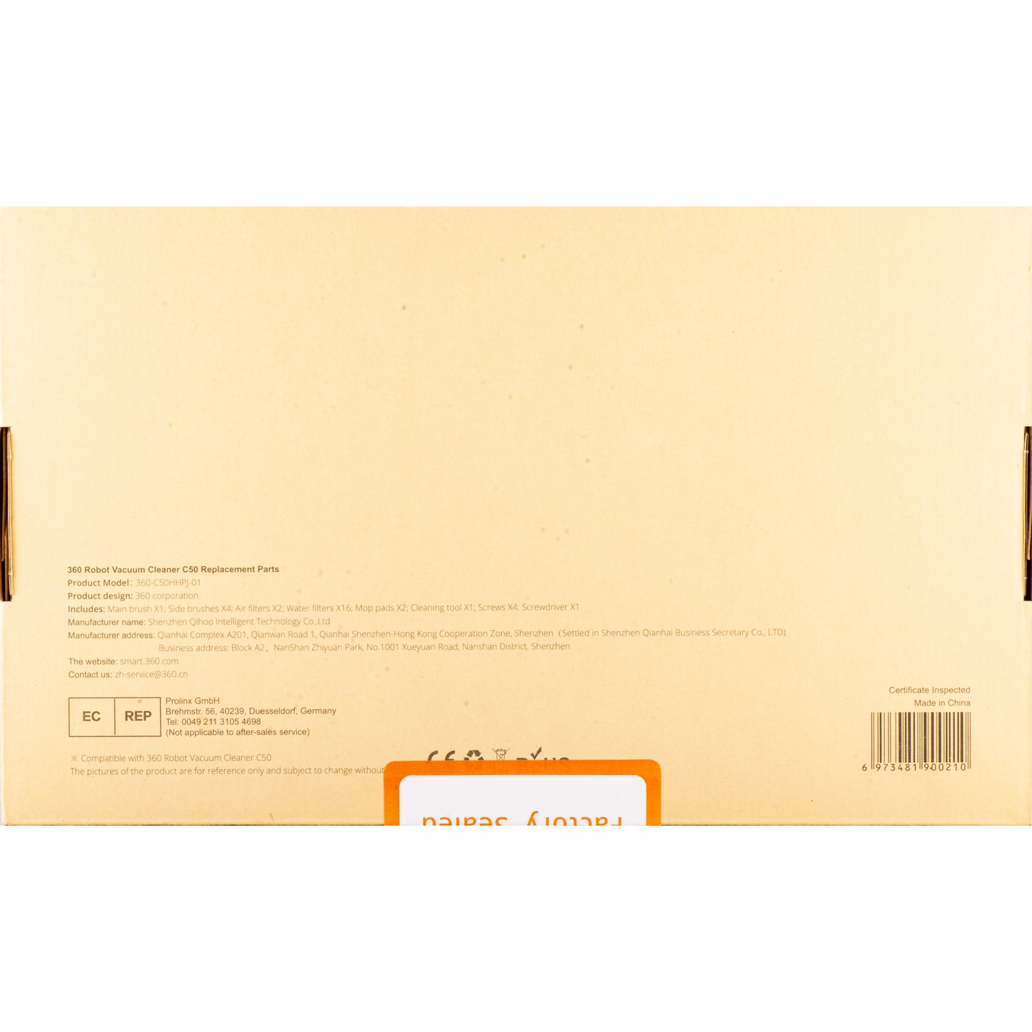 Pacote de Consumíveis para Aspirador Xiaomi 360 Robot Vacuum Cleaner C50 360-C50HHPJ-01