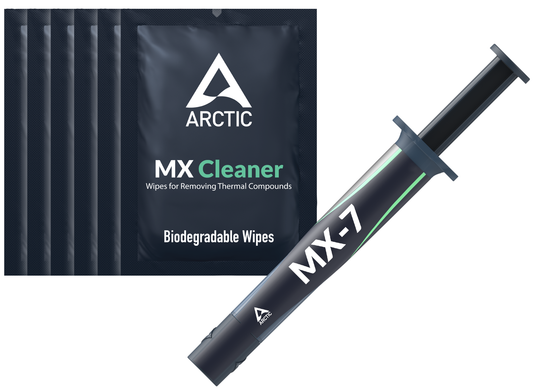 Pasta Termocondutora ARCTIC MX-7 + Toalhetes MX Cleaner, Tipo Seringa, 4g ACTCP00092A