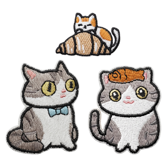 Patch / Patches Têxteis OEM Cat 1, Conjunto de 3 peças, Multicolor