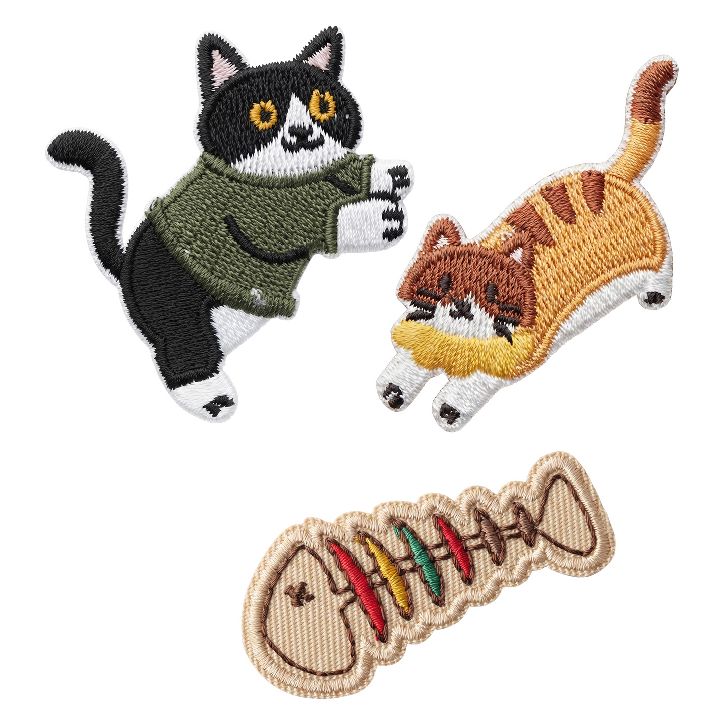Patch / Remendo Têxtil OEM Cat 2, Conjunto de 3 peças, Multicolor
