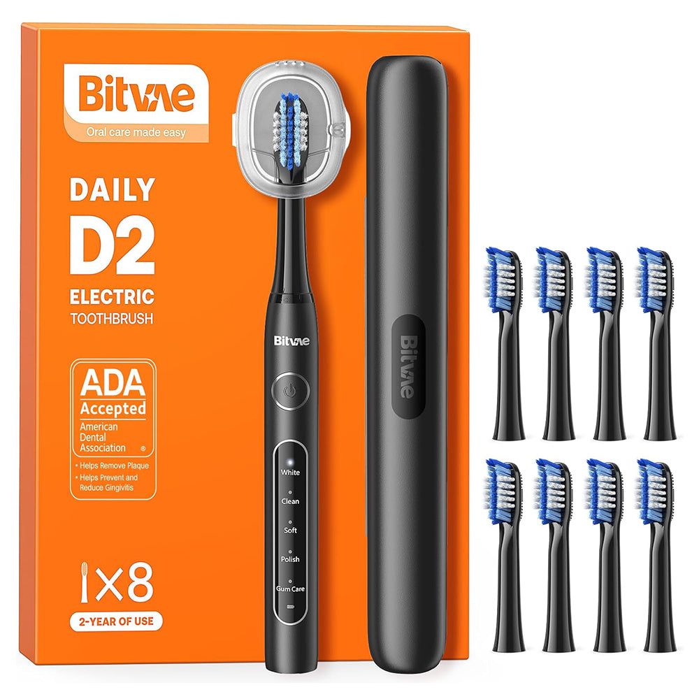Escova de Dentes Elétrica Bitvae D2, Preta