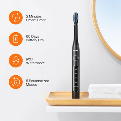 Escova de Dentes Elétrica Bitvae D2, Preta