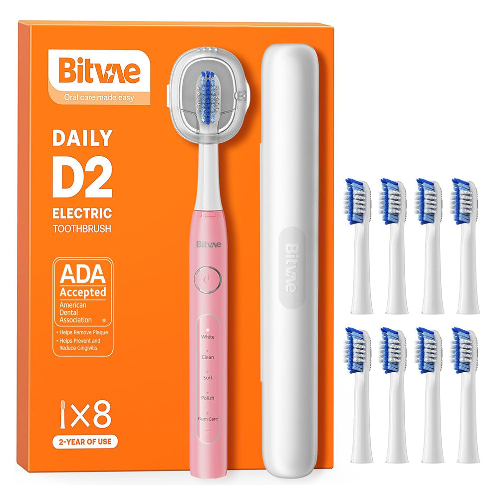Escova de Dentes Elétrica Bitvae D2, Rosa