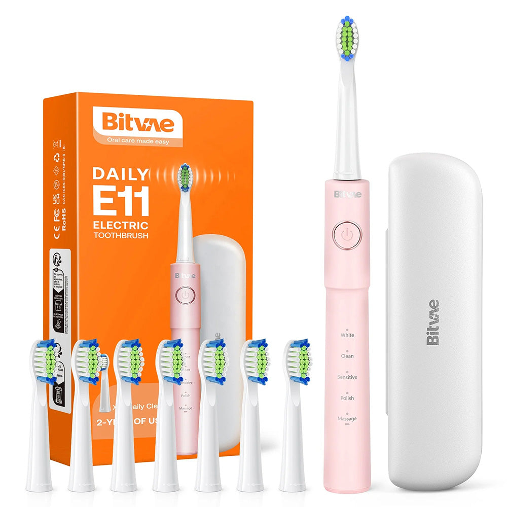 Escova de Dentes Elétrica Bitvae E11, Rosa