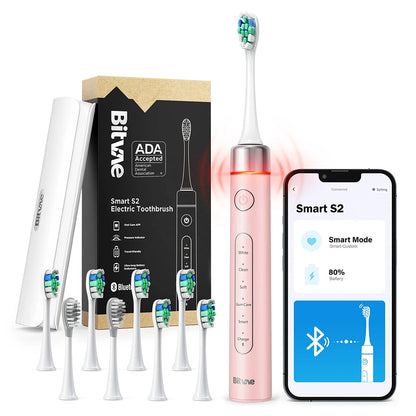Escova de Dentes Elétrica Bitvae S2 Smart, Rosa