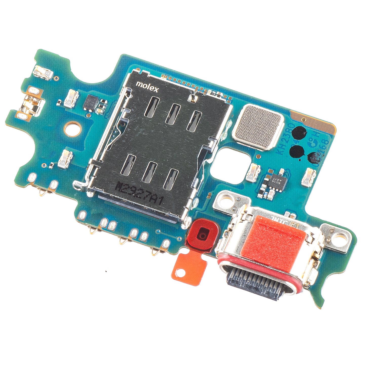 Placa com conetor de carregamento - Microfone - Módulo de leitura do SIM Samsung Galaxy S22+ 5G S906, Service Pack GH96-14805A 