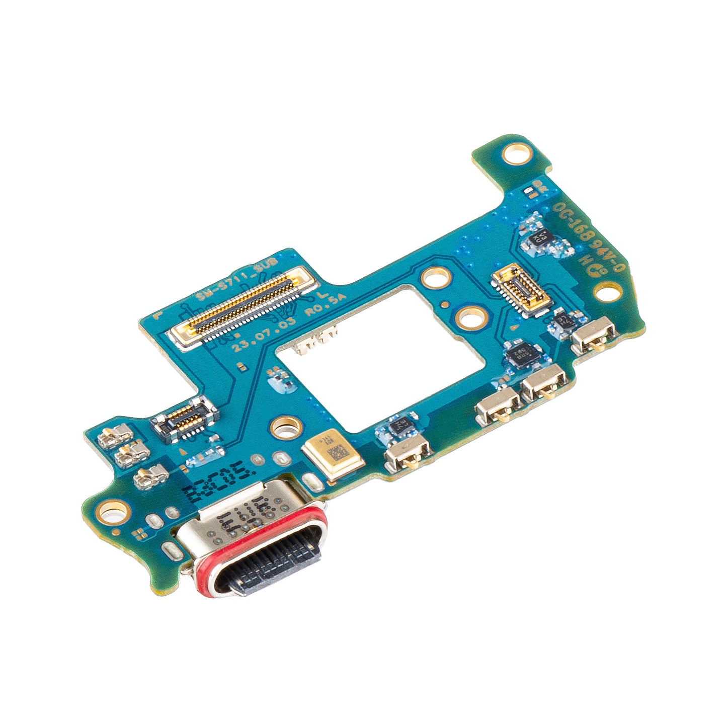 Samsung Galaxy S23 FE S711, Swap GH96-16217A - Placa de ligação de carregamento do microfone com Swap GH96-16217A 