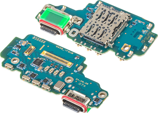 Placa com Conector de Carregamento - Microfone - Módulo Leitor SIM Samsung Galaxy S25 Ultra S938, Service Pack GH96-18321A