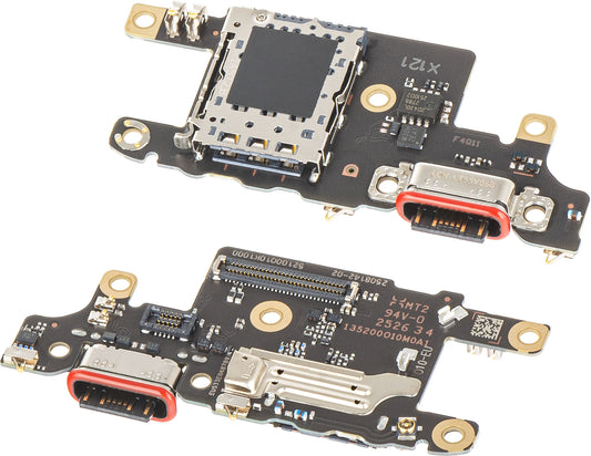 Placa com Conector de Carregamento - Microfone - Módulo Leitor SIM Xiaomi Redmi Turbo 4 / Poco X7 Pro, Service Pack 56000400O1000