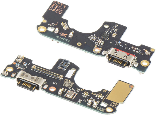 Placa com Conector de Carregamento - Microfone Motorola Moto G77 / G67, Service Pack 5B28C32011