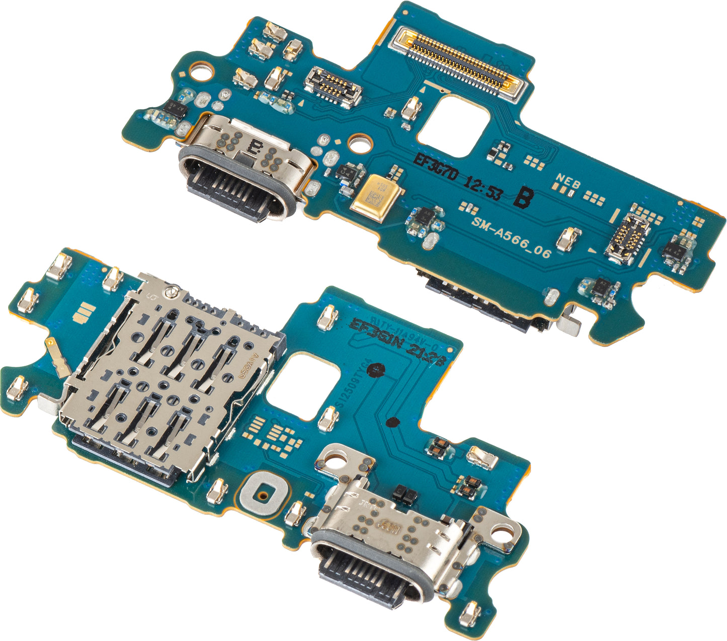 Placa com Conector de Carregamento - Microfone - Módulo Leitor SIM Samsung Galaxy A56 A566, Service Pack GH96-19091A