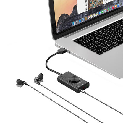 Placa de som USB Orico SC2, 3 x Jack 3.5mm, Preta