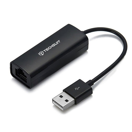 Placa de Rede Techsuit AC19, RJ45, USB, Preta