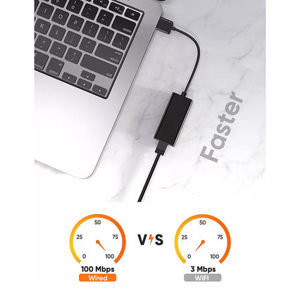 Placa de Rede Techsuit AC19, RJ45, USB, Preta