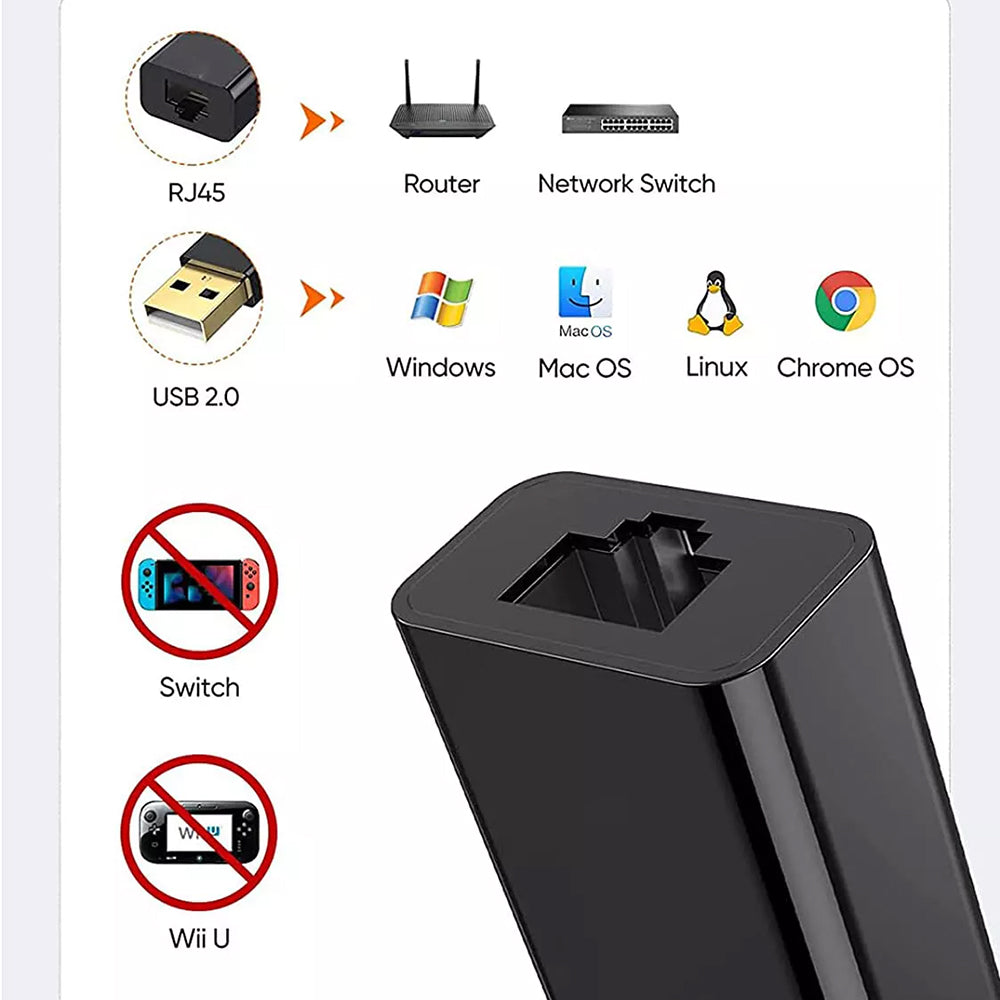 Placa de Rede Techsuit AC19, RJ45, USB, Preta