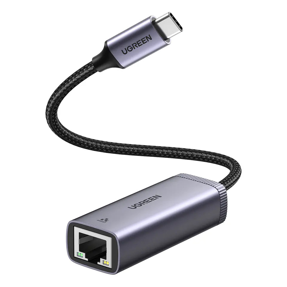 Placa de Rede UGREEN CM483, RJ45, USB-C, Cinza