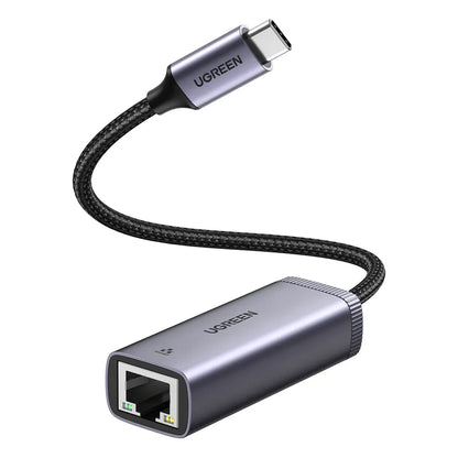 Placa de Rede UGREEN CM483, RJ45, USB-C, Cinza