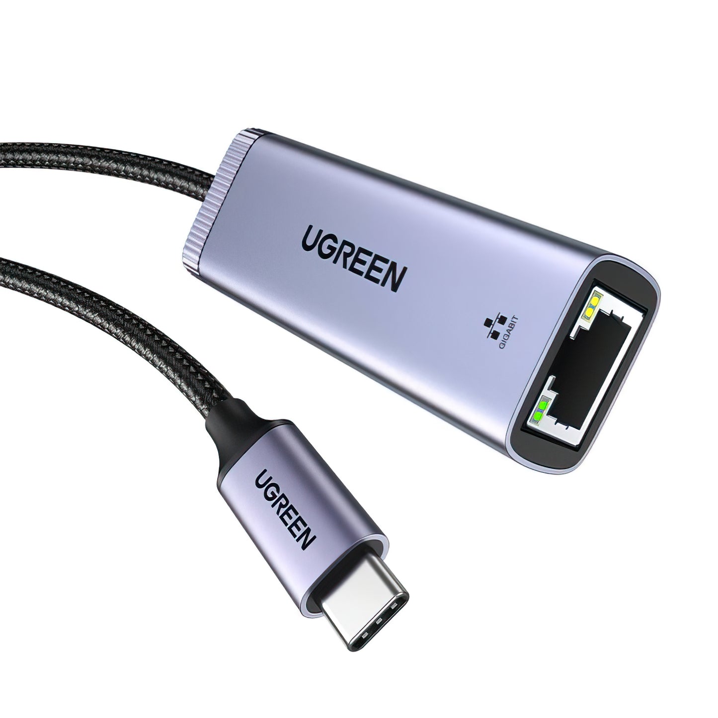Placa de Rede UGREEN CM483, RJ45, USB-C, Cinza