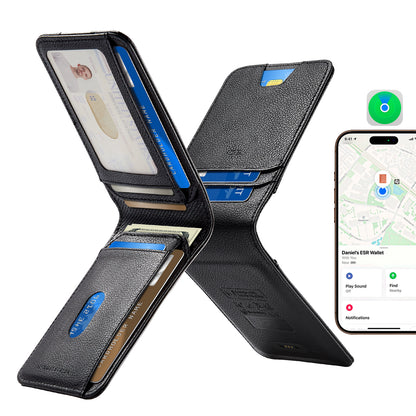 Carteira ESR Classic Geo com função Find My e Proteção RFID, Preto, Recondicionada