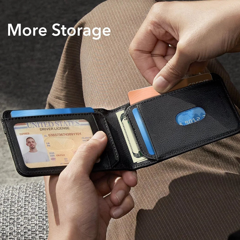 Carteira ESR Classic Geo com função Find My e Proteção RFID, Castanho