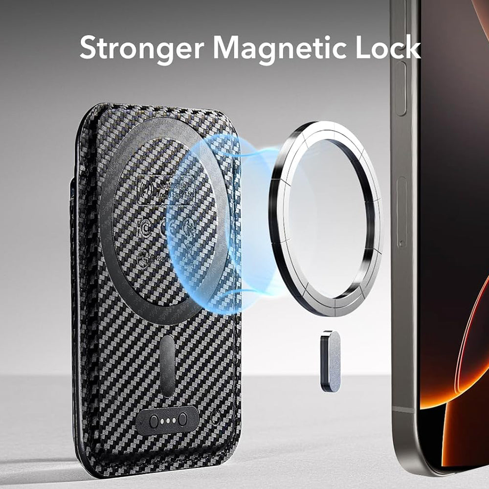 Carteira Magsafe, ESR, Classic Geo Carbon, Preto