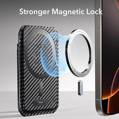 Carteira Magsafe, ESR, Classic Geo Carbon, Preto