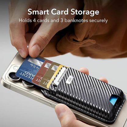 Carteira Magsafe, ESR, Classic Geo Carbon, Preto