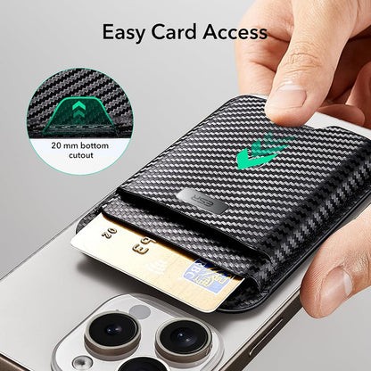 Carteira Magsafe, ESR, Classic Geo Carbon, Preto