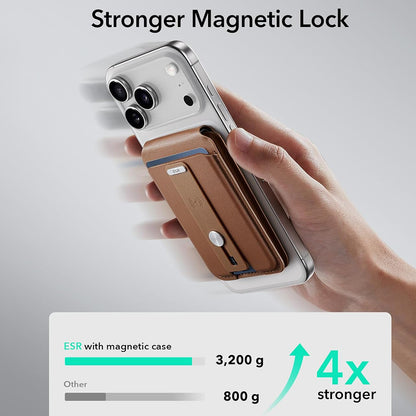 Carteira MagSafe, ESR, Findy my Wallet 5C, Castanho