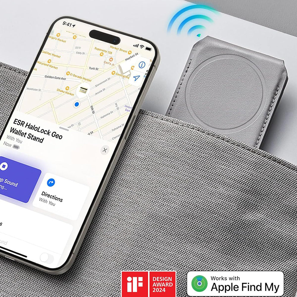 Carteira Magsafe, ESR, Find my Wallet, Cinzento