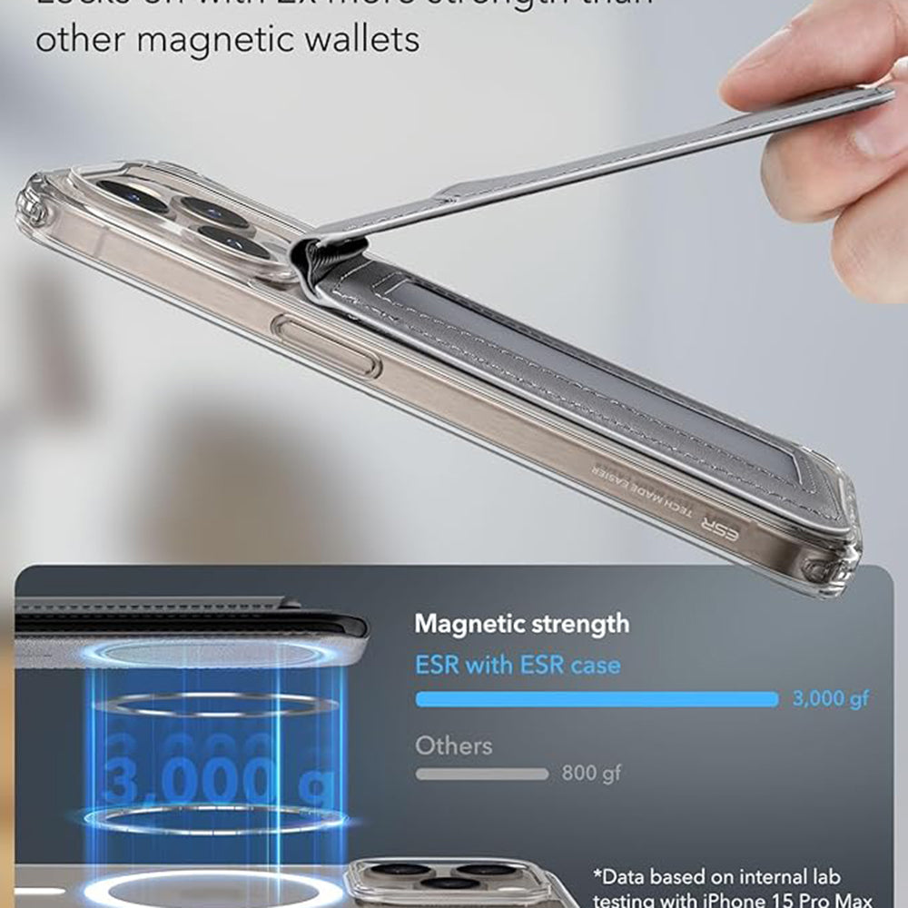 Carteira Magsafe, ESR, Cinzento